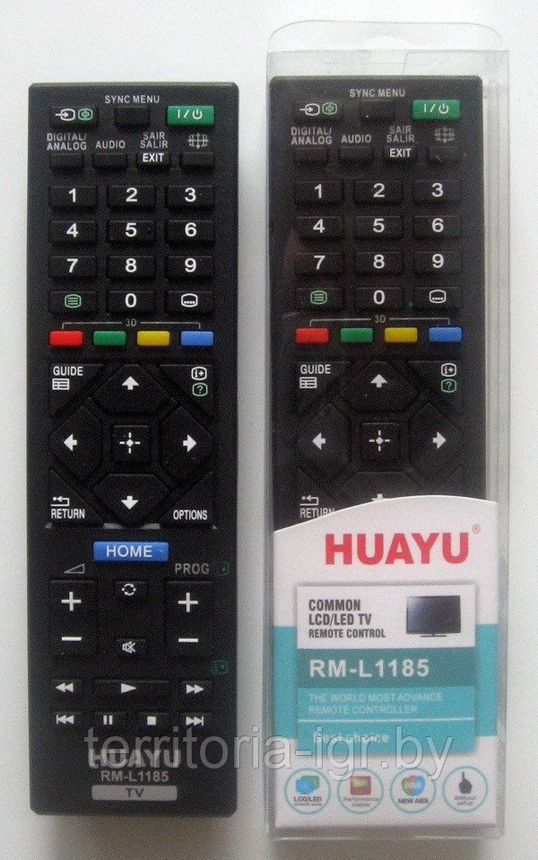 Пульт универсальный для Sony RM-L1185 3D (серия HRM1056) Huayu - фото 1 - id-p102486750