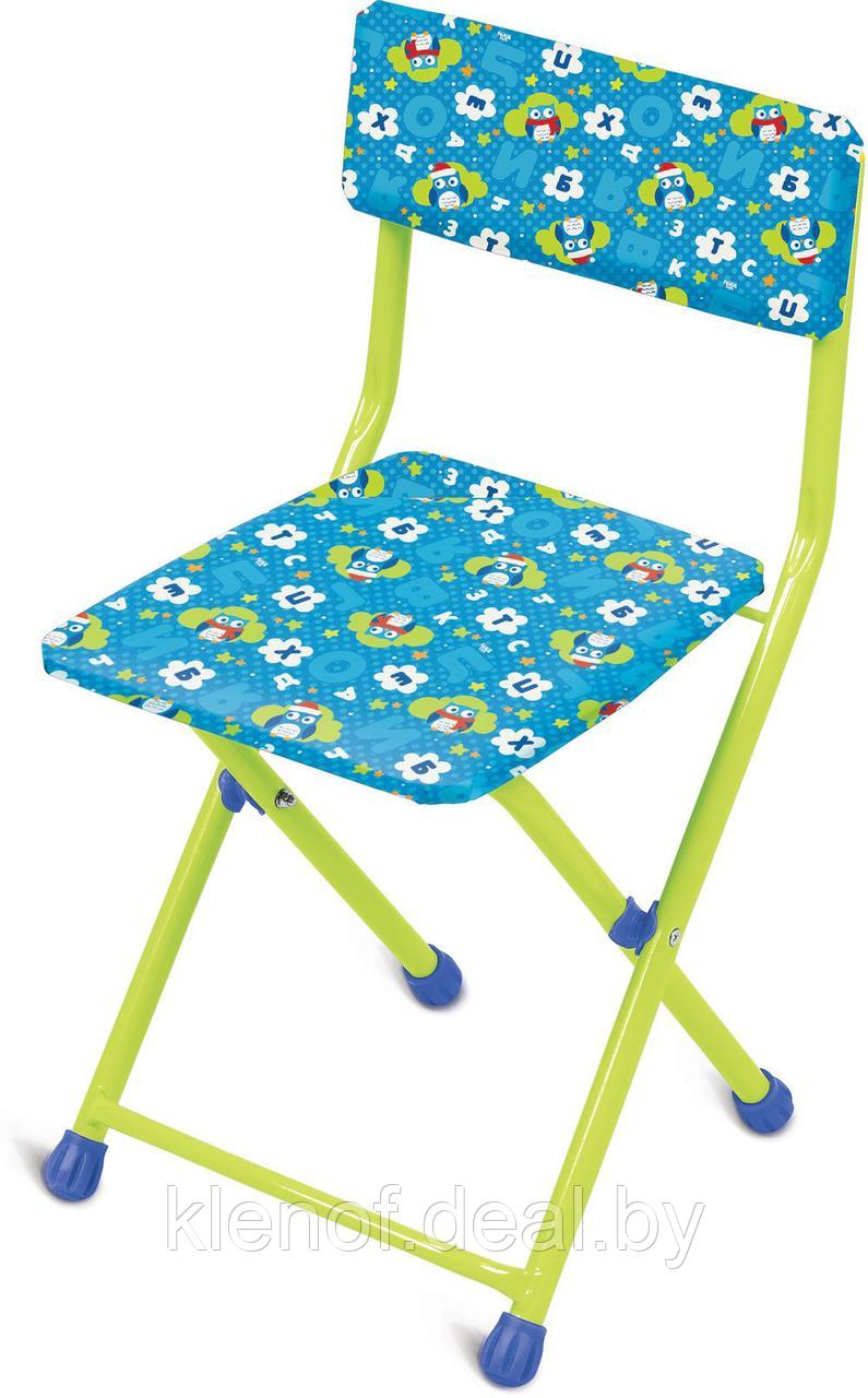 Детский стул, мягкий (арт. СТУ3) Совята на синем фоне