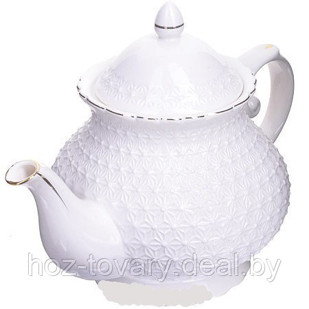 Заварочный чайник белый объем 1 литр арт. LR 28501 - фото 1 - id-p102490895