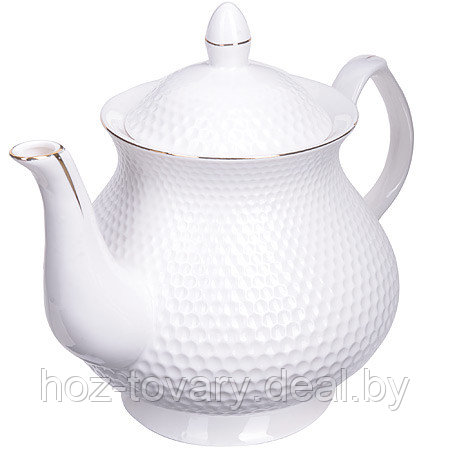 Заварочный чайник белый объем 1 литр арт. LR 28502 - фото 1 - id-p102491445