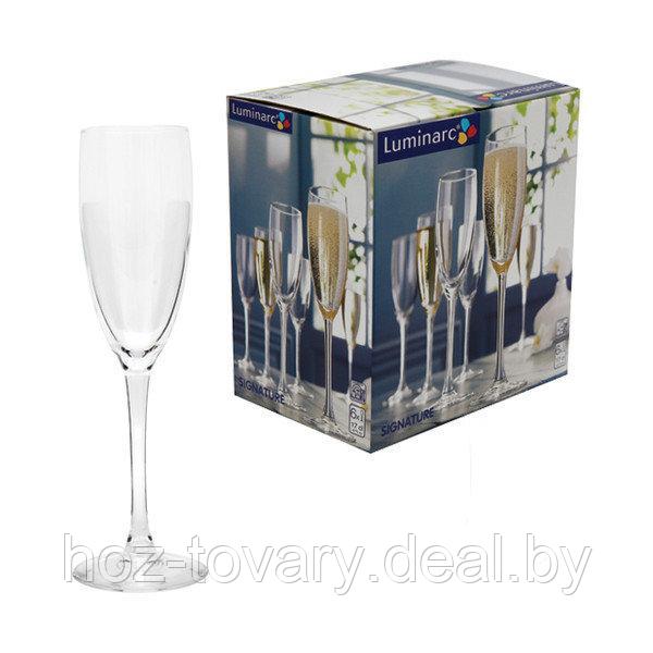 Набор бокалов для шампанского Люминарк Signature 6 шт. 170 мл арт. H8161 - фото 2 - id-p102492386