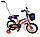Велосипед с ручкой NEW SPORT 12" зеленый (лайм), фото 2