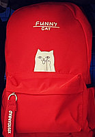 Молодежный Рюкзак Funny Cat Красный