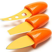 24188-1 Ножи для сыра 3 шт НОН СТИК, цвет орнажевый Mayer&Boch