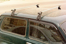 Багажник эконом класса Атлант для BAЗ 2121, алюминиевый профиль  (прямоугольная дуга)