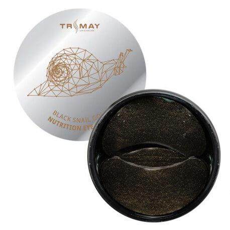 Питательные гидрогелевые патчи с муцином чёрной улитки TRIMAY Black Snail Gold Nutrition Eye Patch (60+30 шт);