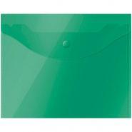 Папка-конверт на кнопке OfficeSpace А5 (190*240мм), 150мкм, полупрозрачная, зеленая ЦЕНА БЕЗ НДС!!!