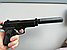 Детский металлический пистолет Violent с глушителем v1+, фото 2