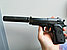 Детский металлический пистолет Violent с глушителем v1+, фото 5