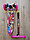 Самокат Mini Print граффити РОЗОВЫЙ принт трехколесный самокат со светящимися колесами, фото 8