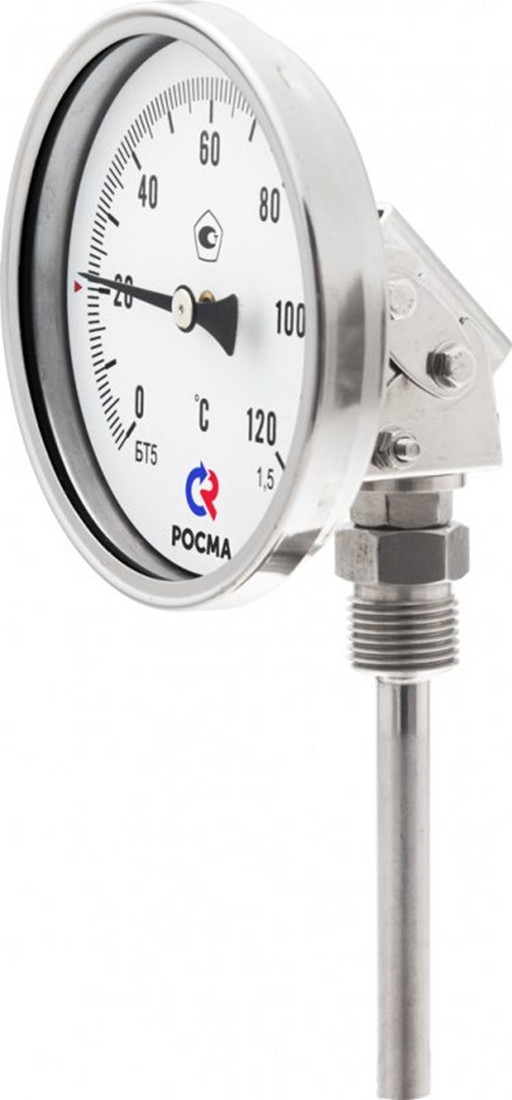 Термометр биметаллический БТ-54.220(0-200С)M20x1,5.250.1,5 d=100мм корозионност поворотный