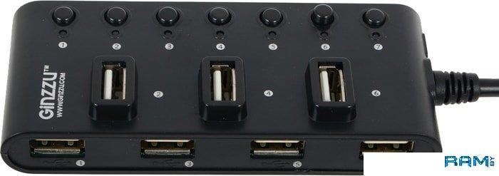 USB-хаб Ginzzu GR-487UB (ID#102577201), цена: 85.34 руб., купить на Deal.by
