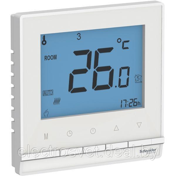 ATN000138 ATLASDESIGN ТЕРМОСТАТ электрон.теплого пола с датч.,от+5до+35°C,16A,в сб., БЕЛЫЙ - фото 1 - id-p102605902