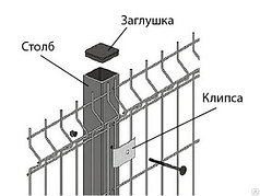 Столб 60*40 оцинкованный с заглушкой  высота 3 м