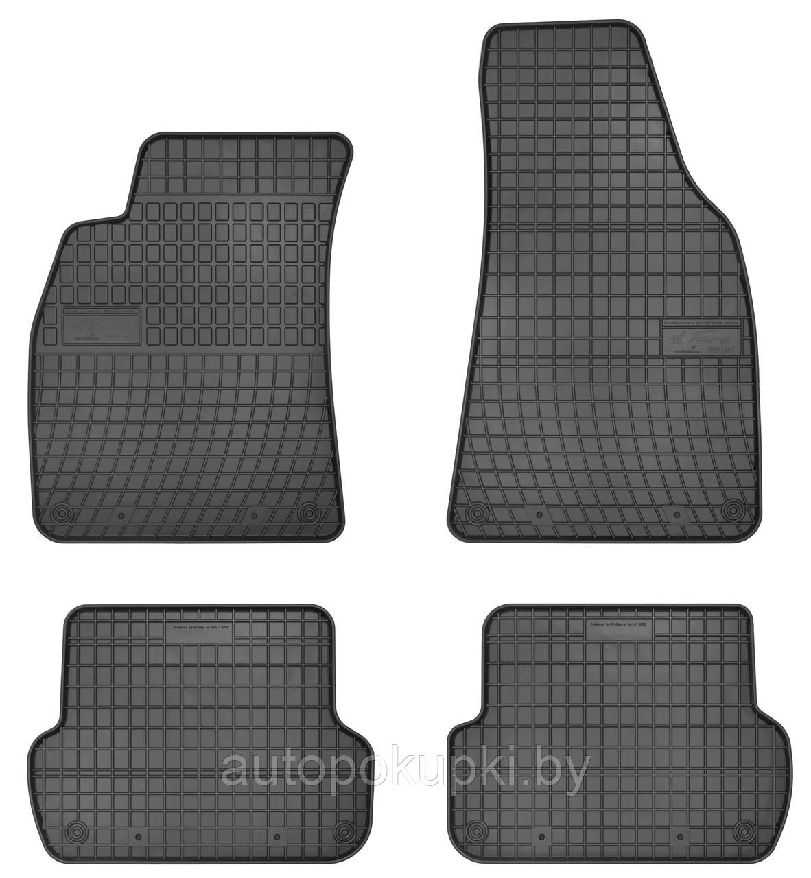 Резиновые ковры Негро Ауди А4 В6, В7 , 2001-2007 - фото 1 - id-p102672101
