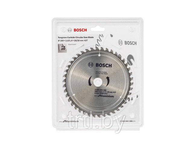 Диск пильный по алюминию 160х20мм 42 зуб ECO ALUMINIUM BOSCH 2608644388 - фото 1 - id-p102672136