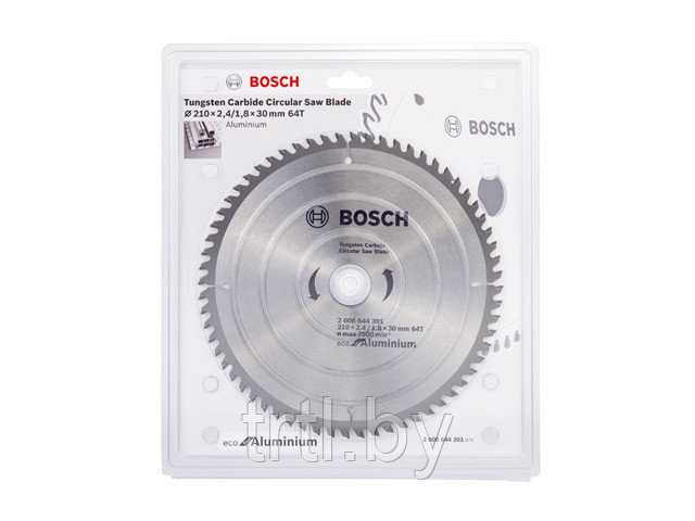 Диск пильный по алюминию 210х30мм 64 зуб ECO ALUMINIUM BOSCH 2608644391