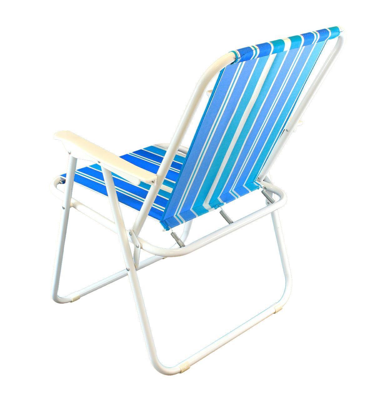 Стул-кресло пляжное SiPL бело-синий - фото 5 - id-p102673868