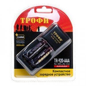 TR-920 AAA компактное + 2 HR03 800MAH (1/6/24) Зарядное устройство ТРОФИ - фото 1 - id-p76342685