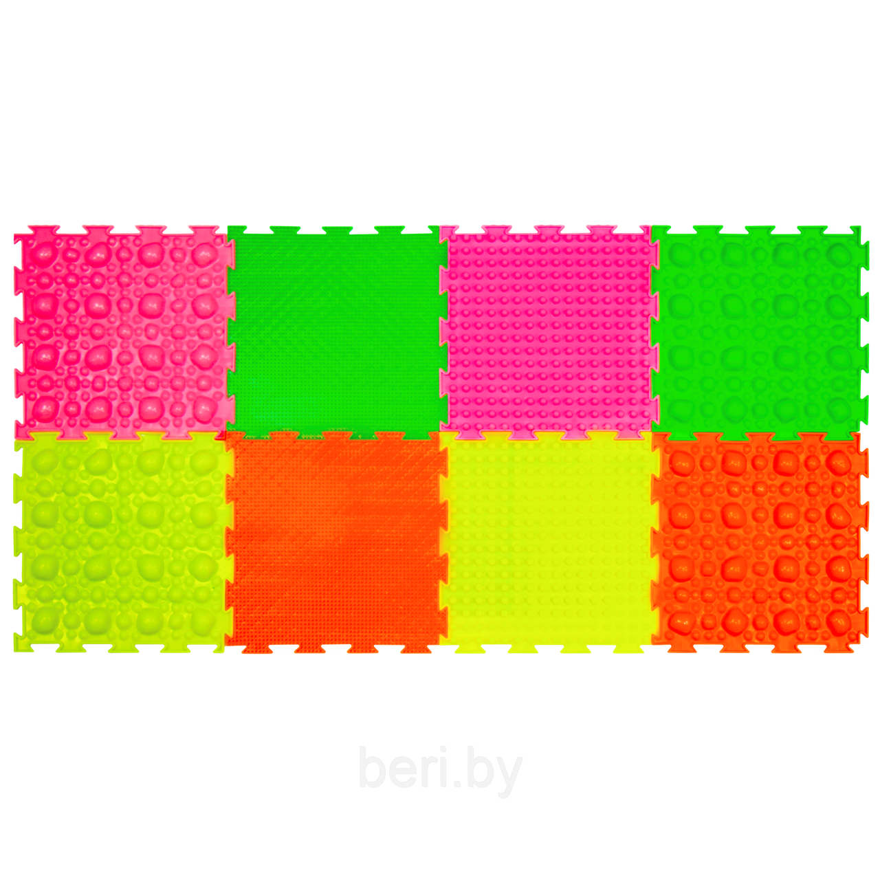 "ОРТОДОН" Набор №6 «Светлячок» Н6фл, Набор Массажных ковриков, 8 штук, комплект, флуоресцентные цвета - фото 2 - id-p102697502