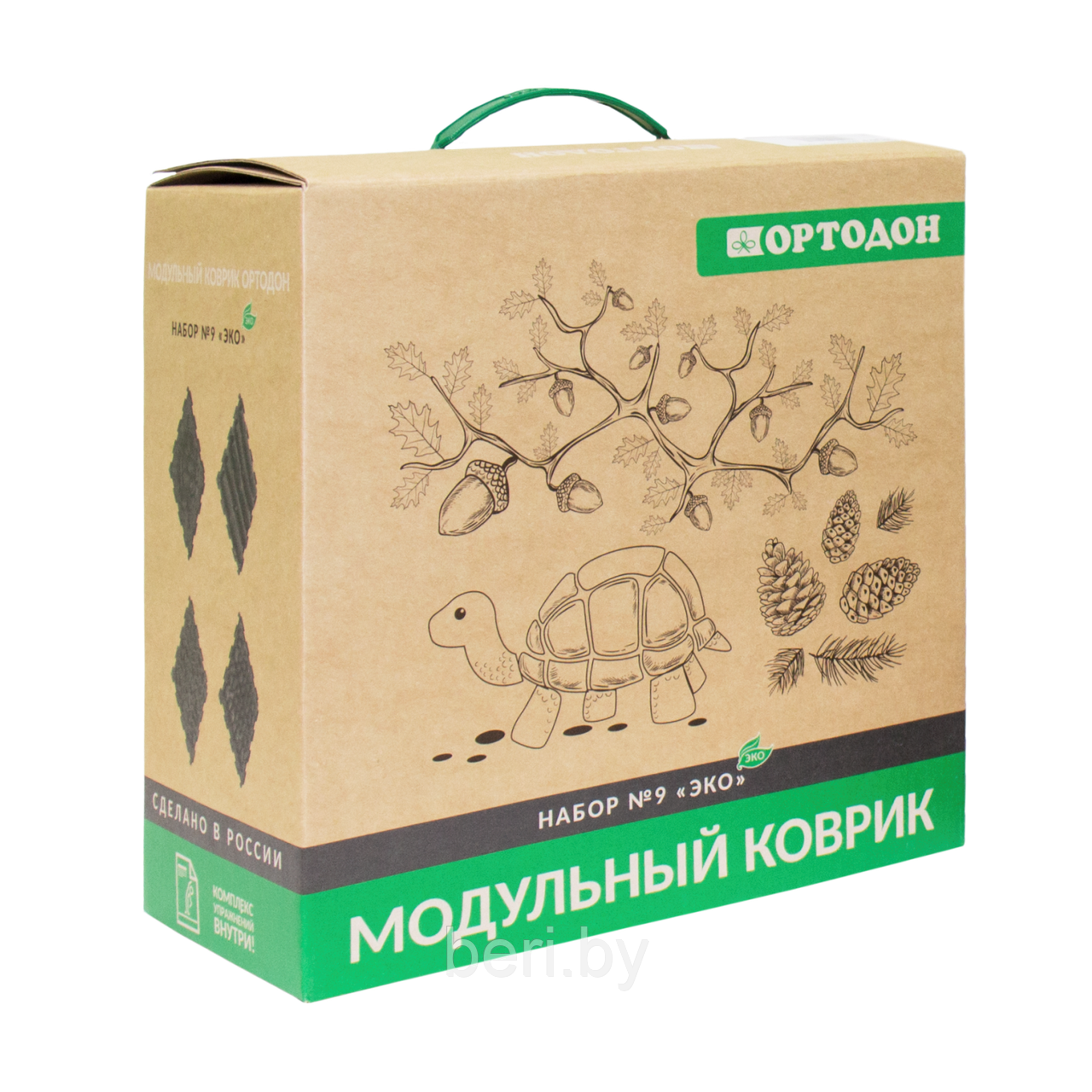 Н9 Модульный массажный коврик "ОРТОДОН" Набор №9 «ЭКО» (6 пазлов), комплект ортопедических ковриков - фото 2 - id-p102697514