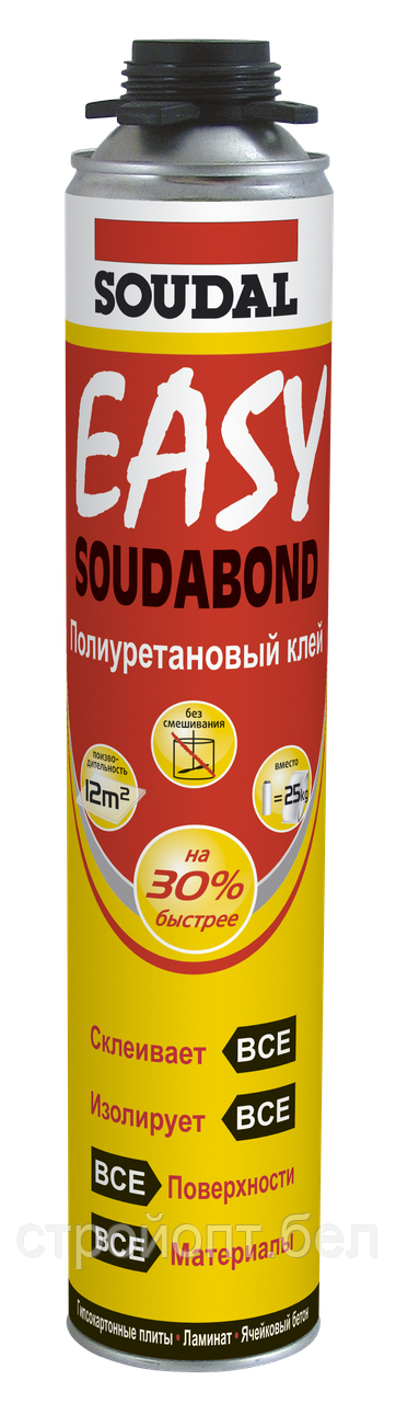 Клей-пена Soudal Soudabond Easy под пистолет 750 мл. Бельгия. - фото 2 - id-p102707775