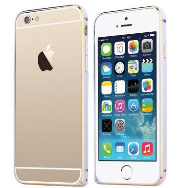 Металлический бампер TOTU Mellow series Element золотой + серебристый для Apple iPhone 6 / 6s