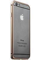 Металлический бампер для iPhone 6/6S iBacks Essence Aluminium Bumper, цвет Gold, фото 1