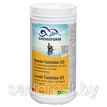 Комби-таблетки для бассейна О2 (без хлора) (альгицид+активный кислород) Кемоформ Chemoform 0.9 кг