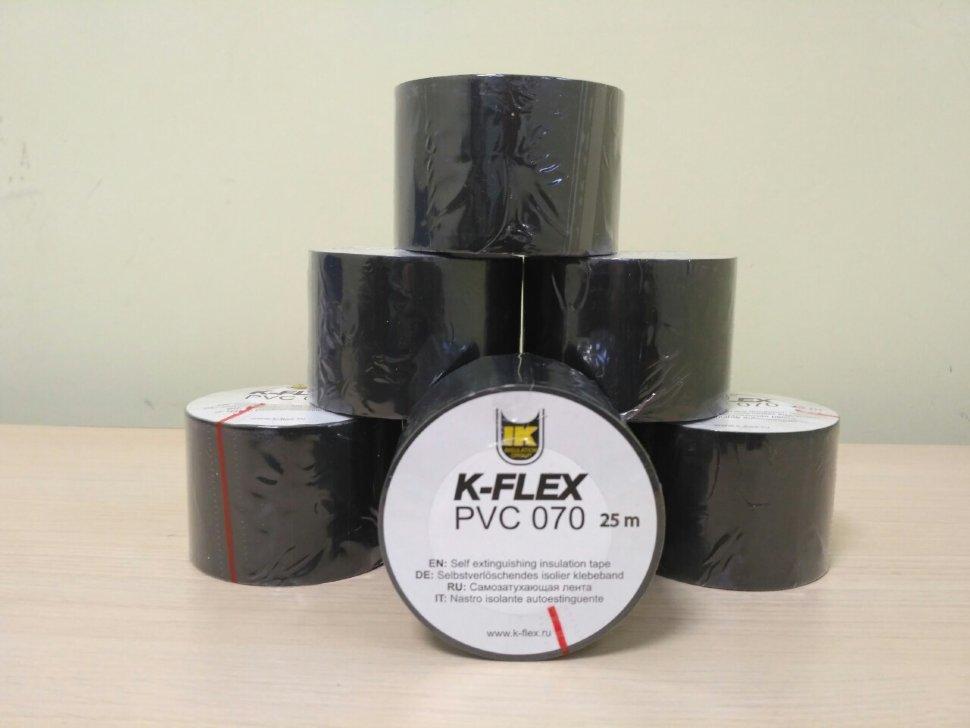 Лента пвх самоклеящаяся K-FLEX 038-025 PVC AT 070 black - фото 1 - id-p102719734