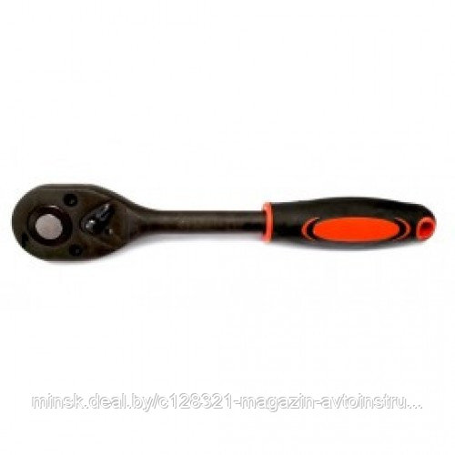 Трещотка реверсивная ударная с резиновой ручкой 1/2"(24 зуб.) FORCEKRAFT FK-80242MPB