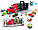 Фура, автовоз, трейлер 666-02K, грузовик с машинками 6 шт, дорожные знаки, игровой набор, Хот Вилс, Hot Wheels, фото 2