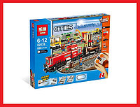 02039 Конструктор Lepin Сity "Красный грузовой поезд" 898 деталей, аналог Lego 3677