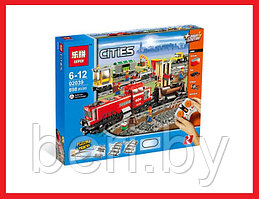 02039 Конструктор Lepin Сity "Красный грузовой поезд" 898 деталей, аналог Lego 3677