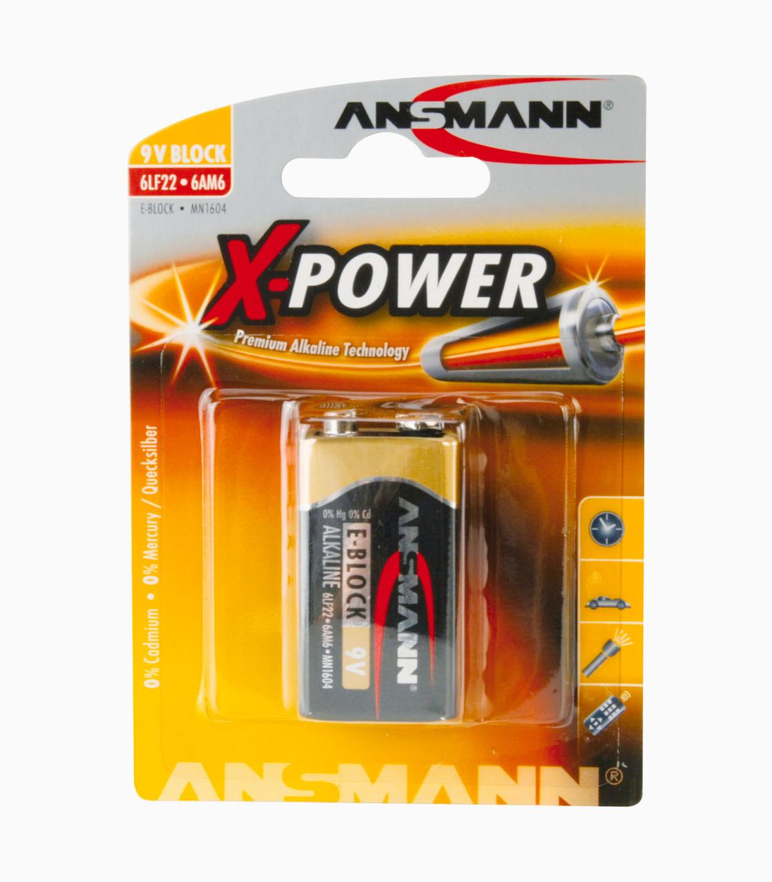5015643 Батарейка Alkaline Xpower - 9V-E-бл. - фото 1 - id-p100164471