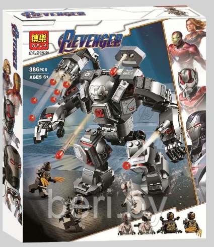 11259 Конструктор Bela Avengers Super Heroes "Боевой костюм Воителя" 386 деталей, аналог Lego 76124 - фото 9 - id-p102733278