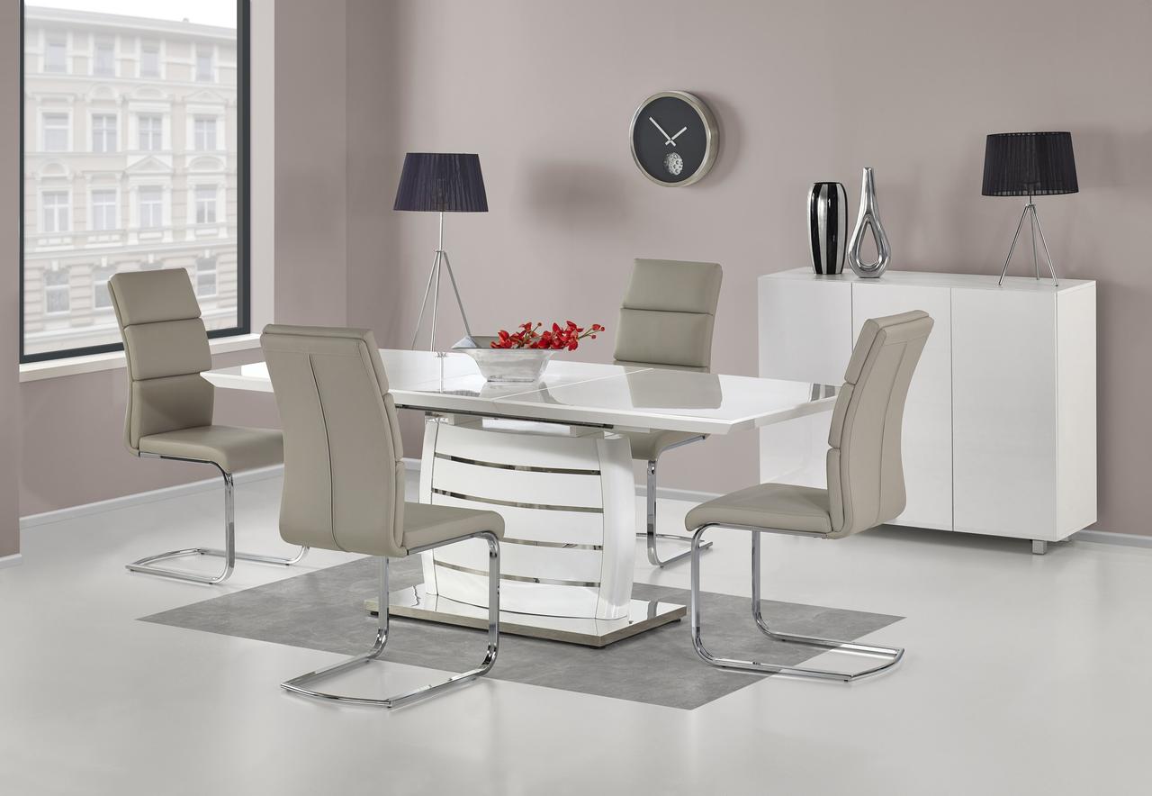 Стол обеденный Halmar ONYX, раскладной (белый)