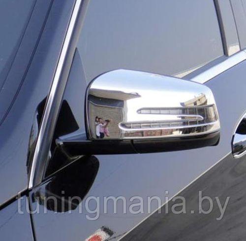 Хромированные накладки на зеркала Mercedes GL X164 - фото 2 - id-p76395091