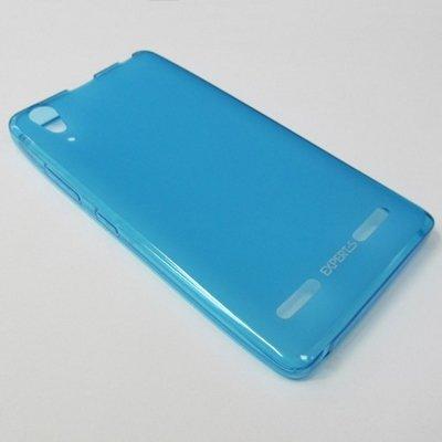 Чехол для Lenovo A6000 (K3) матовый силикон TPU Case, голубой - фото 2 - id-p61494563