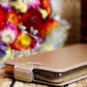 Чехол для Lenovo K5 (A6020) блокнот, золотой, фото 2
