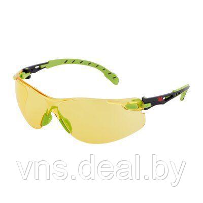 Очки защитные 3M™ Solus™ S1203SGAF-EU зелено-черные, линза желтая, чехол