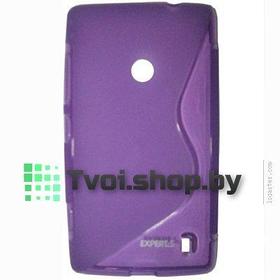 Чехол для Nokia Lumia 520/ 525 силикон TPU Case, фиолетовый
