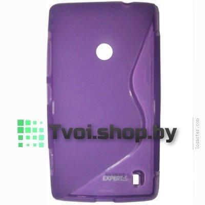 Чехол для Nokia Lumia 520/ 525 силикон TPU Case, фиолетовый, фото 2