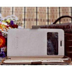 Чехол для Nokia Lumia 550 книга с окошком Experts, золотой, фото 2