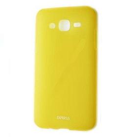 Чехол для Samsung Galaxy J1 (J100H) матовый силикон Experts, желтый