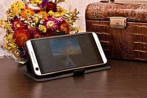Чехол для ZTE Blade A910 книга с окошком Experts, черный, фото 2