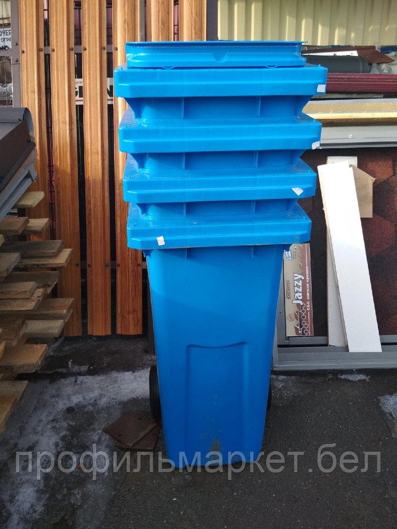 Мусорный контейнер 120 л синий, РФ. Цена с НДС. - фото 1 - id-p95311157