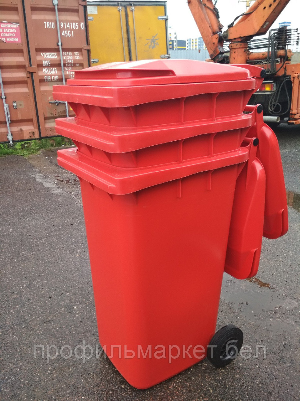 Немецкий мусорный контейнер ESE 240 л красный. Цена с НДС. Работаем с юр.и физ. лицами. - фото 1 - id-p73147883
