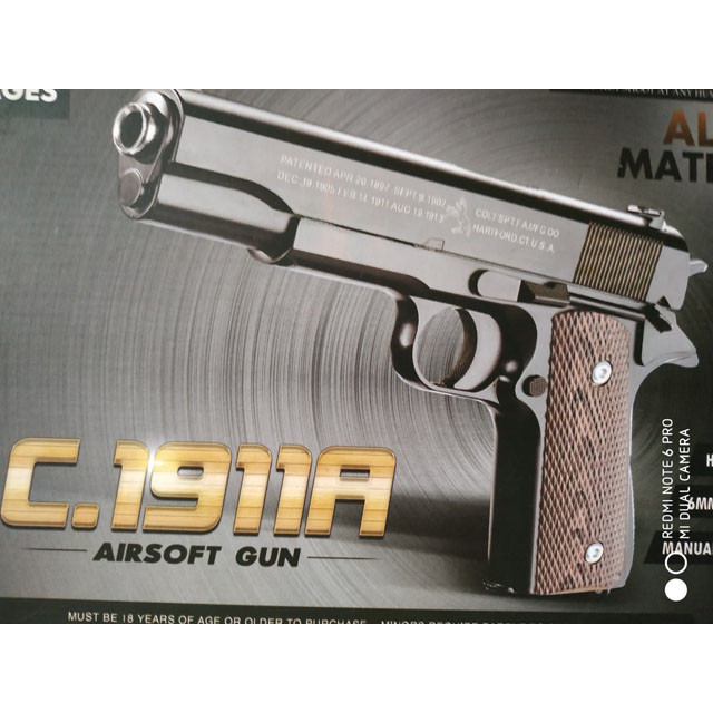 Пневматический металлический пистолет Colt 1911 - фото 1 - id-p102787349