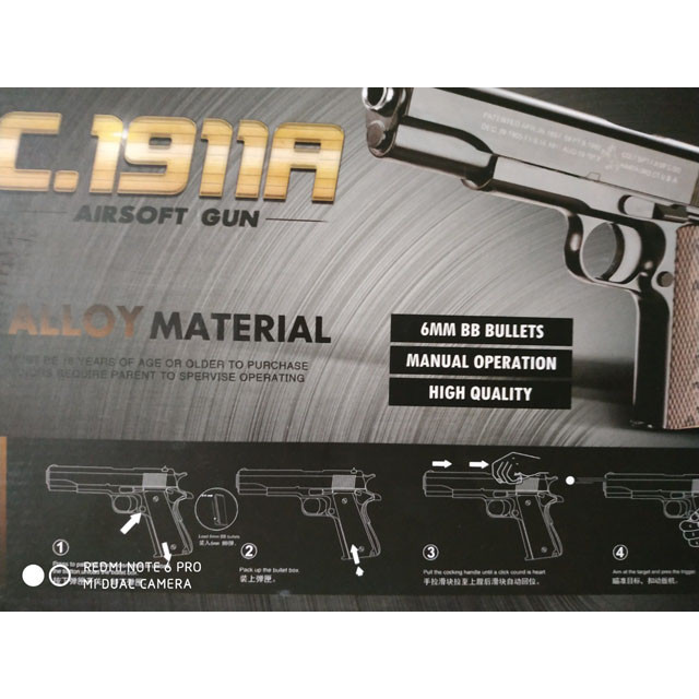 Пневматический металлический пистолет Colt 1911 - фото 2 - id-p102787349